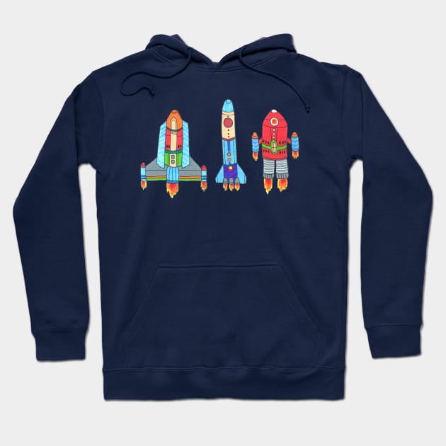 Spaceships Hoodie by DoodlesAndStuff